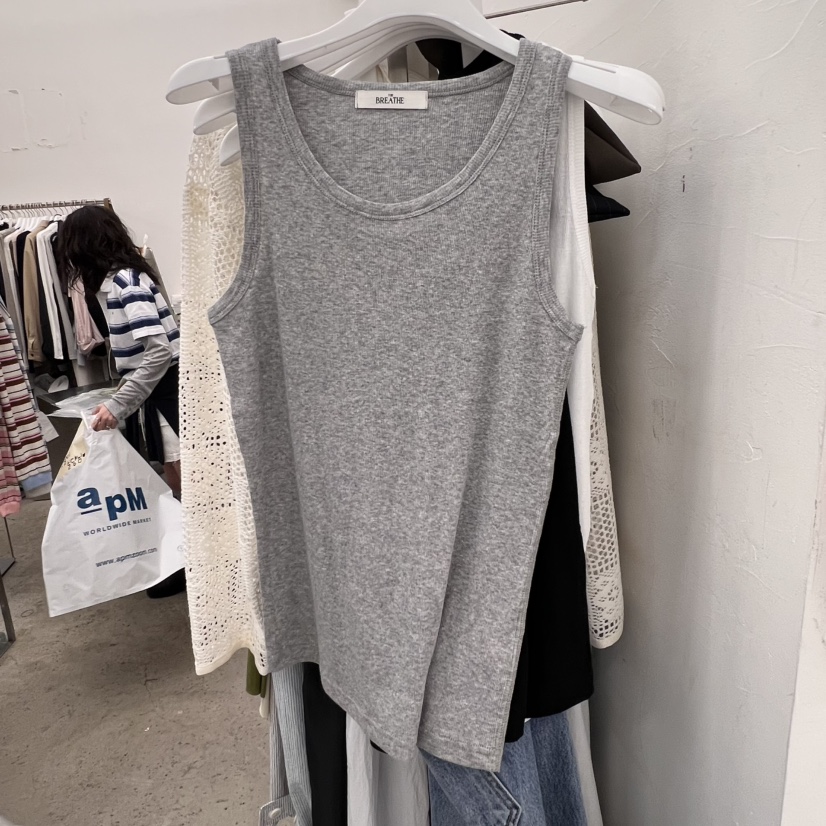 BREATHE韓國㊣直郵東大門代購女裝新品時尚休閑25春夏吊帶背心BREATHE吊帶/背心圖色2