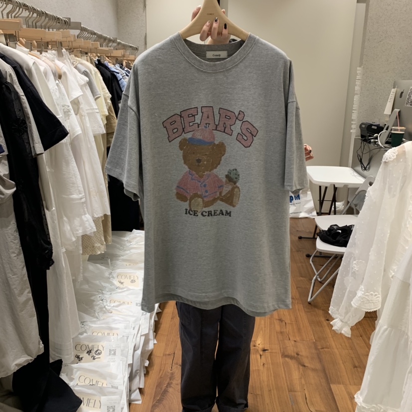COMELY韓國㊣直郵東大門代購女裝新品推薦熱賣休閑人氣25春夏T恤COMELYT恤圖色1
