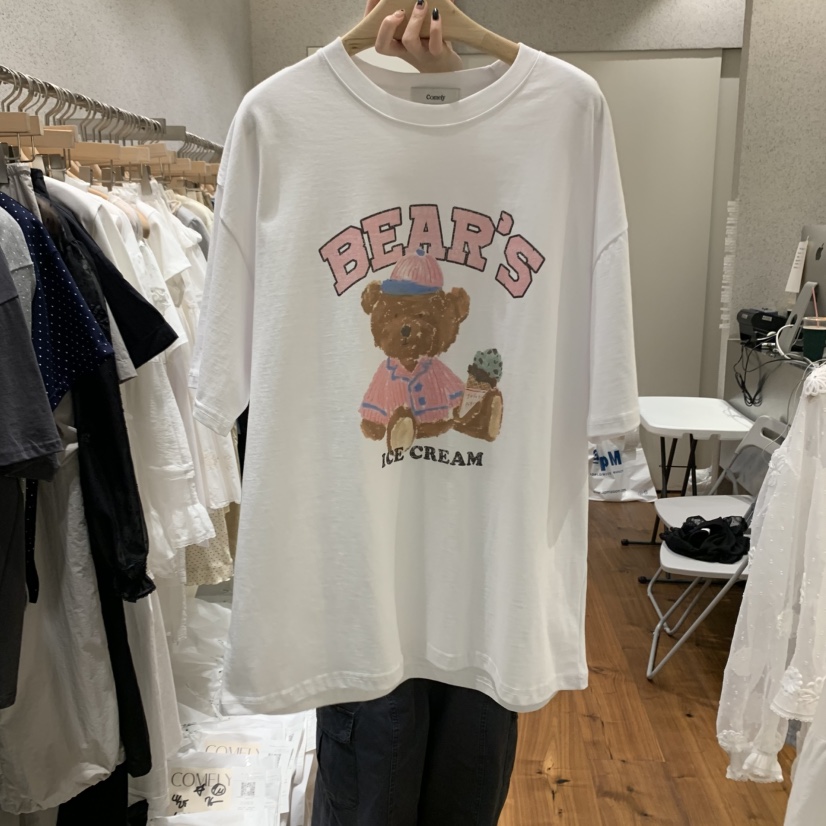 COMELY韓國㊣直郵東大門代購女裝新品推薦熱賣休閑人氣25春夏T恤COMELYT恤圖色2