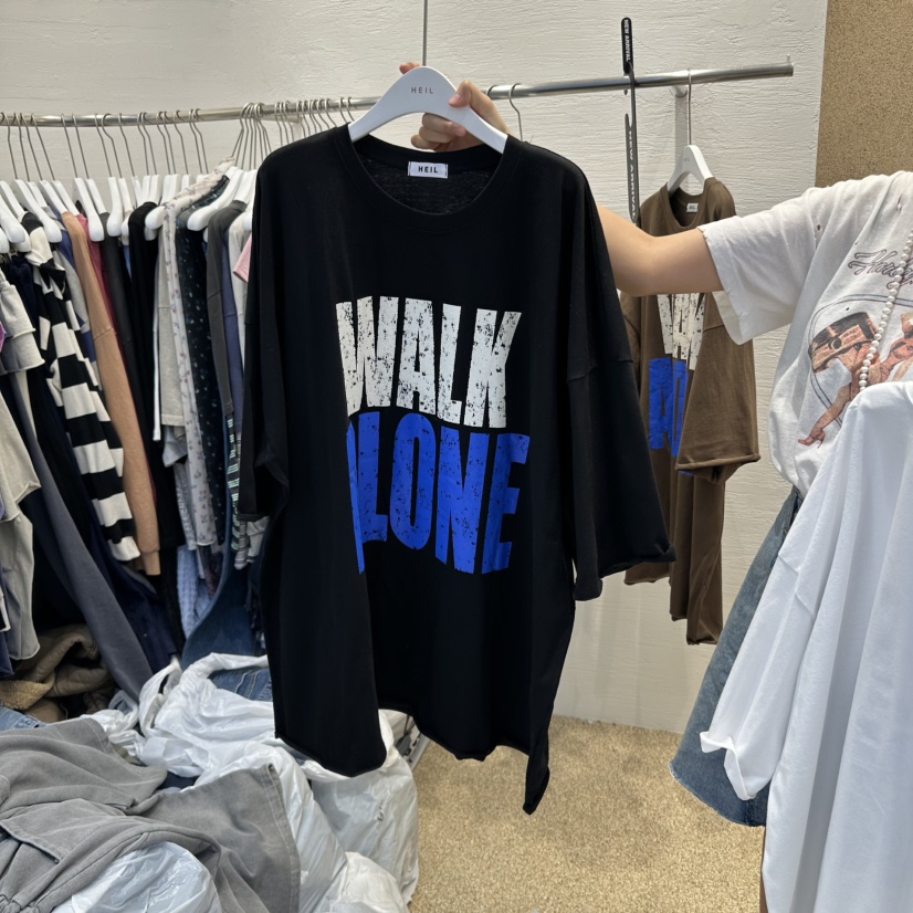 HEIL韓國㊣直郵東大門代購女裝新品推薦熱賣時尚休閑25春夏T恤HEILT恤圖色2