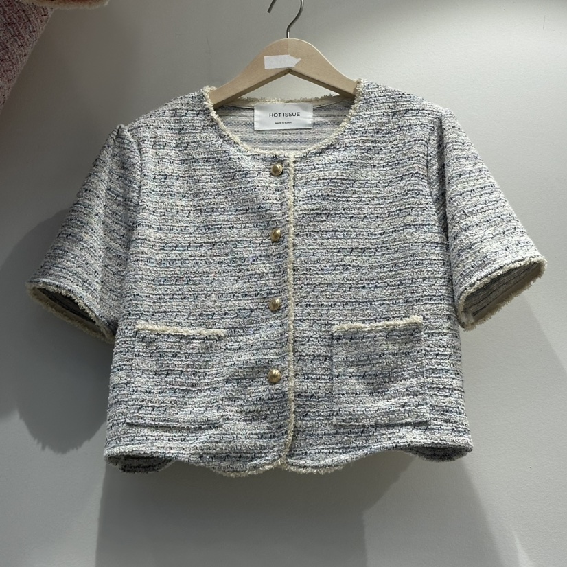 HOT PLACE直郵韓國代購㊣女裝新品25春夏休閑時尚夾克粗花呢HOT PLACE/DREAM GIRIS夾克圖色3