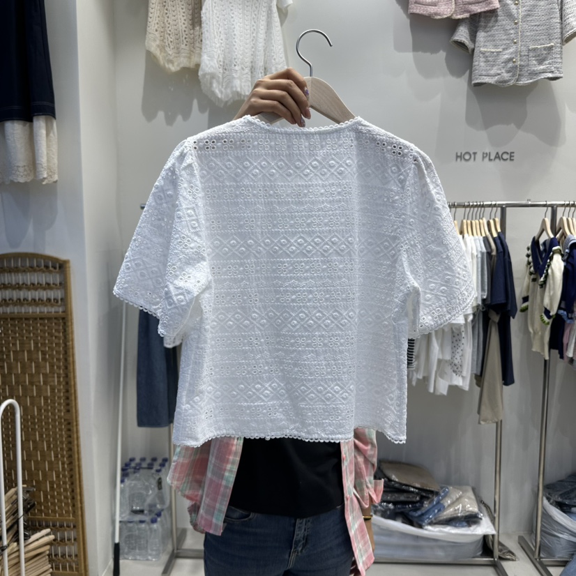 HOT PLACE韓國㊣直郵東大門代購女裝新款推薦襯衫蕾絲衫開衫HOT PLACE/DREAM GIRIS襯衫/蕾絲衫