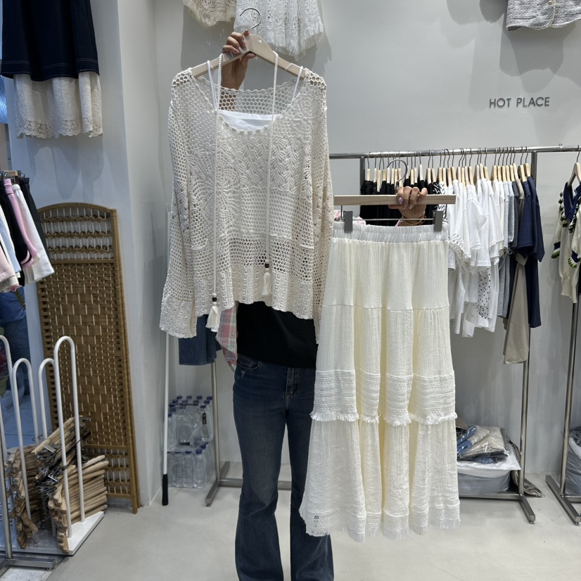 HOT PLACE直郵韓國代購㊣女裝新品推薦套裝含腰繩兩件套套裝HOT PLACE/DREAM GIRIS套裝