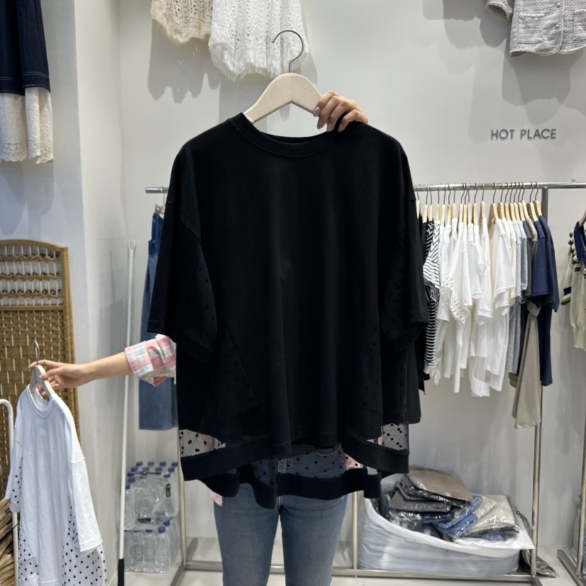 HOT PLACE韓國㊣直郵東大門代購女裝新品熱賣時尚推薦25春夏T恤HOT PLACE/DREAM GIRIST恤圖色2