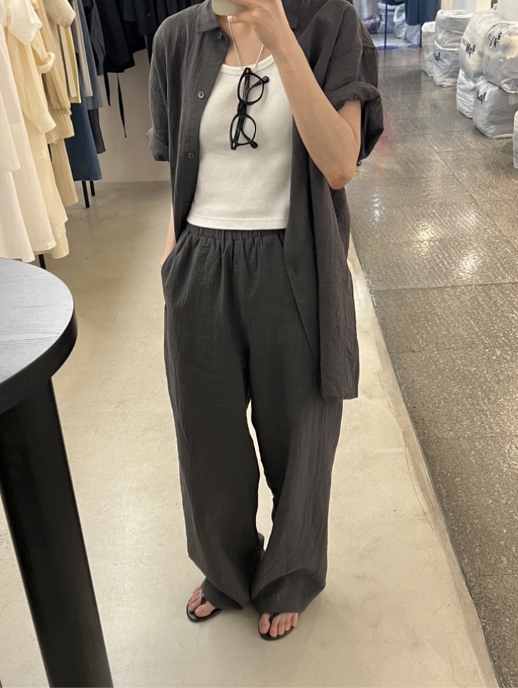MYOS韓國直郵女士新品人氣推薦真品時尚熱賣職業休閑褲亞麻布MYOS休閑褲