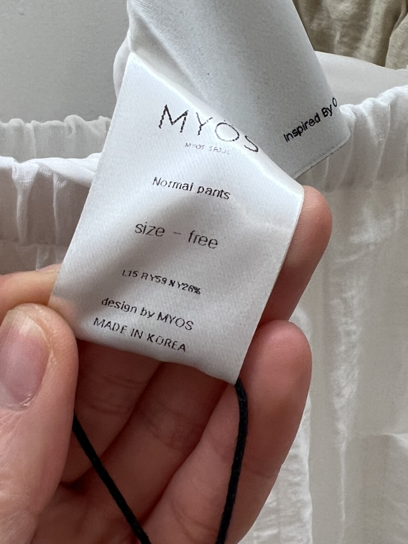 MYOS韓國直郵女士新品人氣推薦真品時尚熱賣職業休閑褲亞麻布MYOS休閑褲