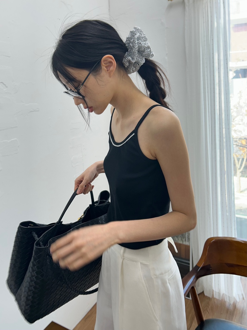 ME MO東大門實拍女士新品真品人氣休閑推薦熱賣25春夏吊帶背心ME MO吊帶/背心