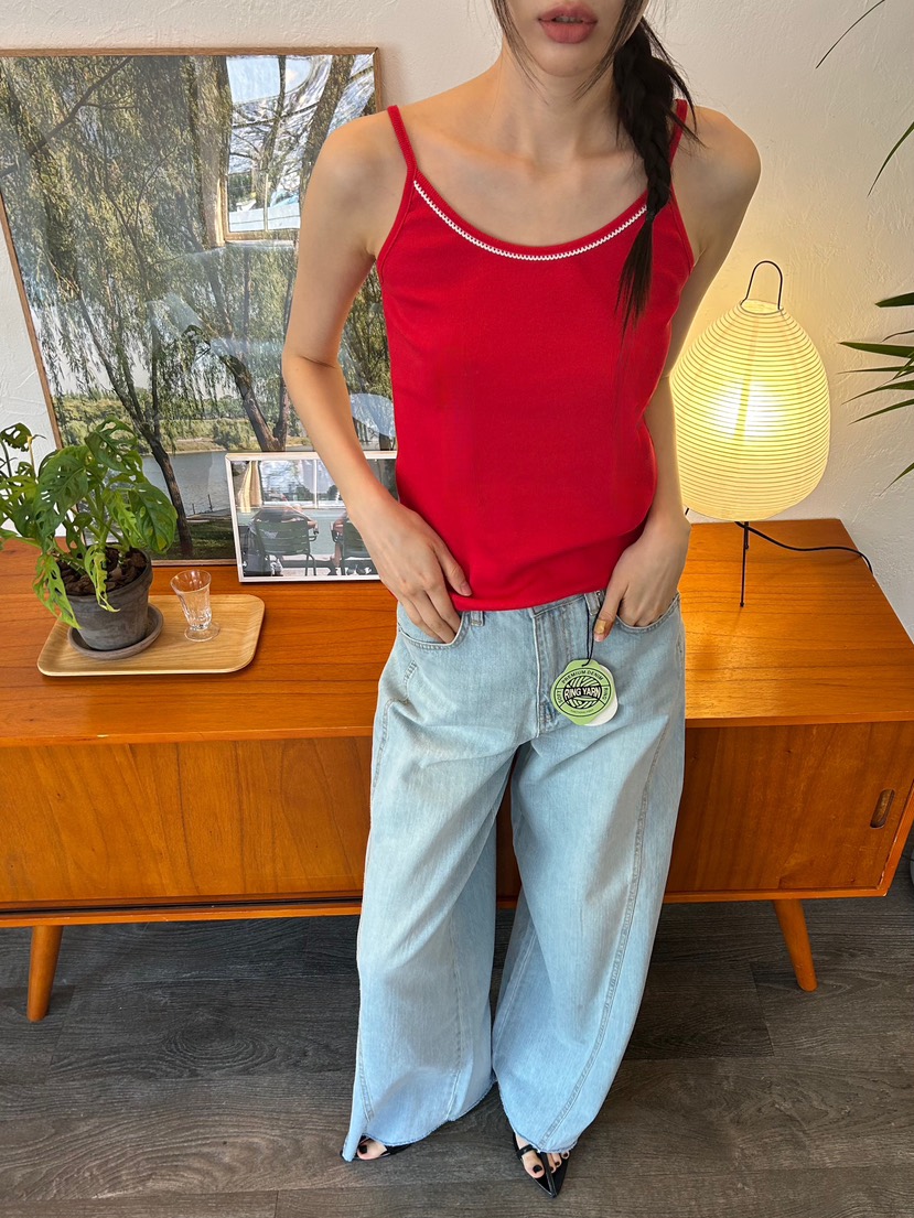 ME MO東大門實拍女士新品真品人氣休閑推薦熱賣25春夏吊帶背心ME MO吊帶/背心