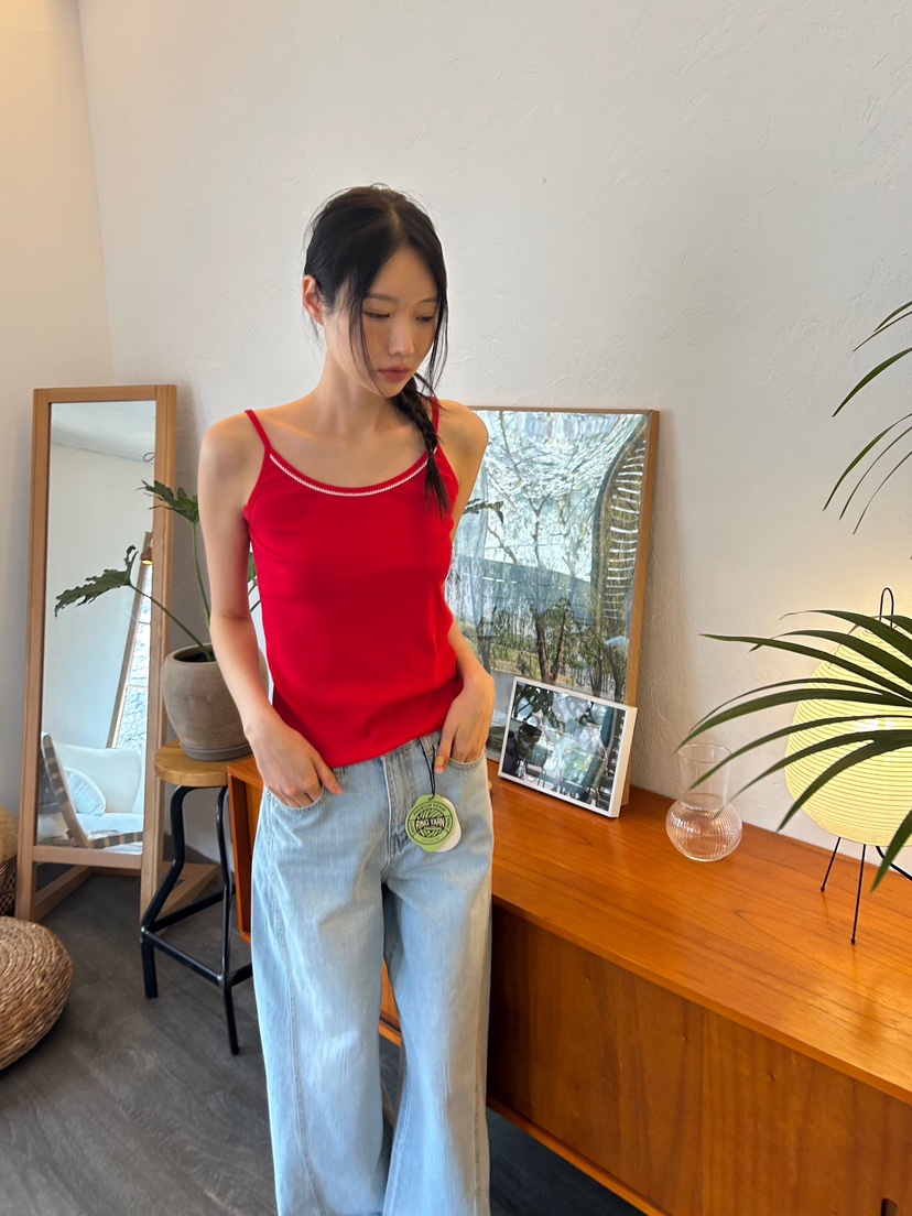 ME MO東大門實拍女士新品真品人氣休閑推薦熱賣25春夏吊帶背心ME MO吊帶/背心