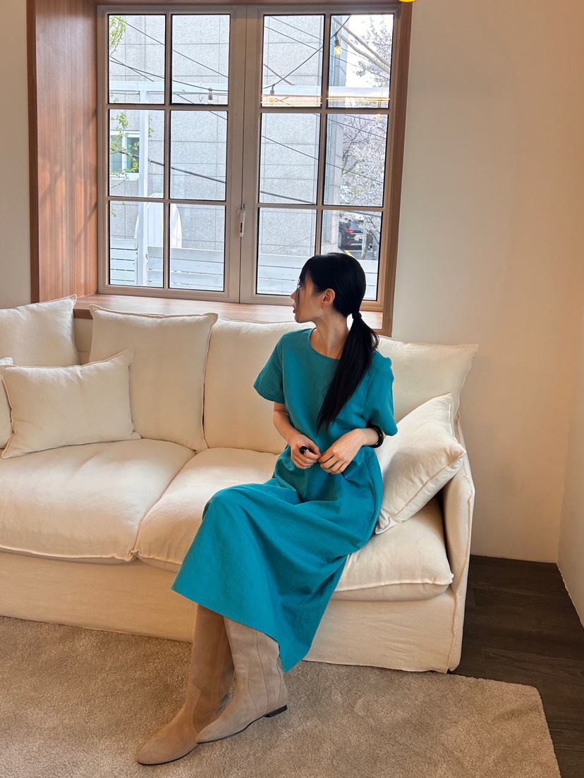 ME MO韓國直郵女裝新款推薦職業時尚真品人氣連衣裙不含腰帶ME MO連衣裙
