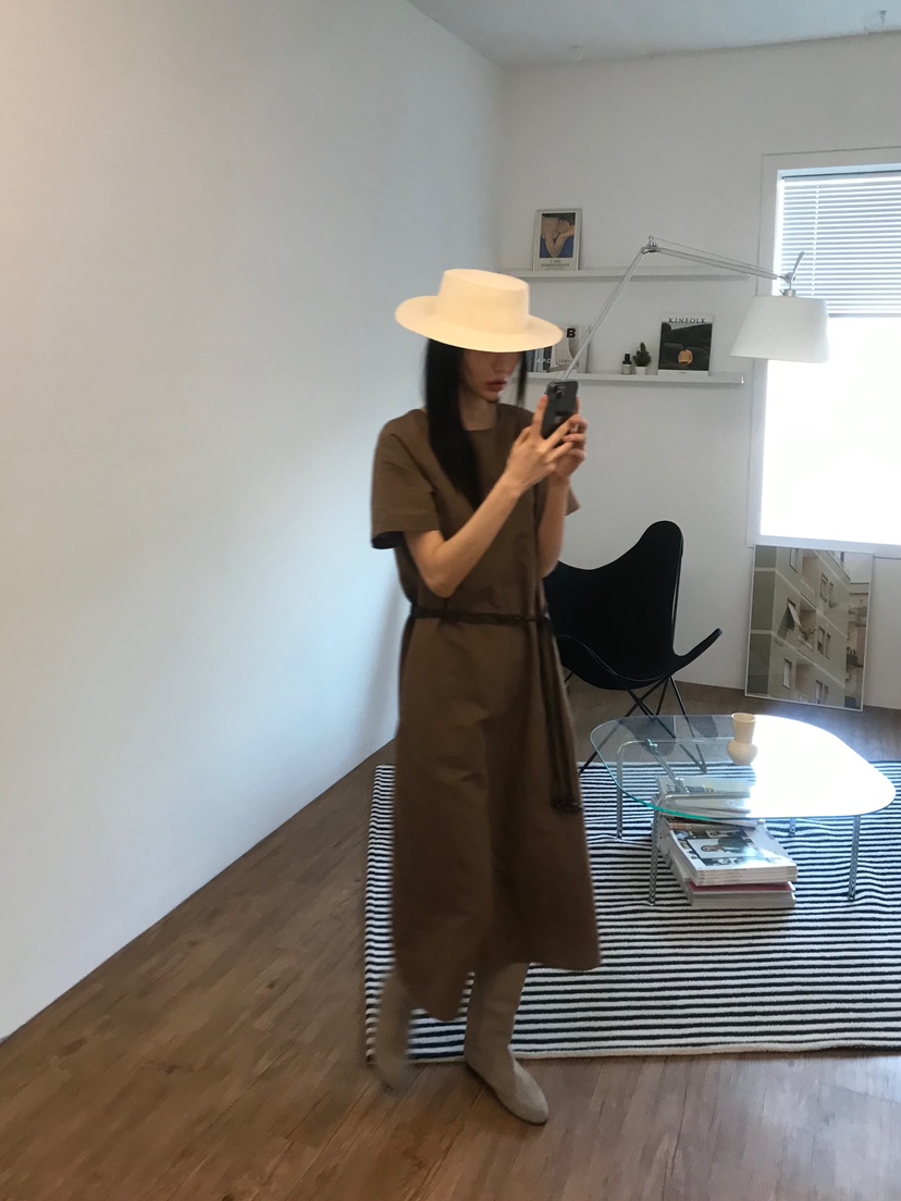 ME MO韓國直郵女裝新款推薦職業時尚真品人氣連衣裙不含腰帶ME MO連衣裙