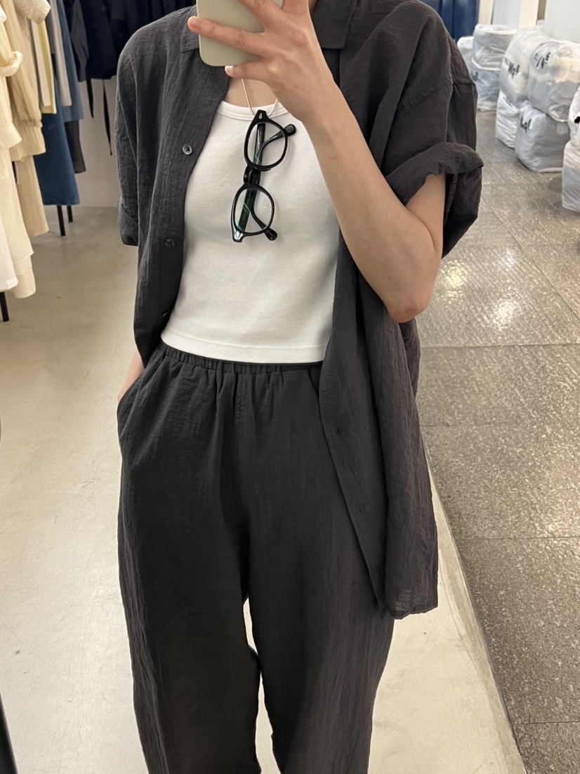 MYOS韓國直郵女士新款25春夏休閑職業熱賣推薦人氣套裝亞麻布MYOS套裝