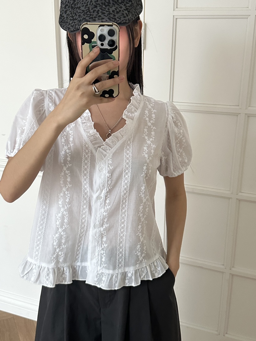 I MFACT東大門實拍女裝新款真品25春夏推薦職業襯衫蕾絲衫I MFACT襯衫/蕾絲衫圖色2