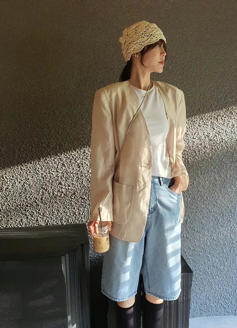 GENTLE B韓國直郵女裝新品休閑人氣25春夏推薦職業熱賣夾克GENTLE B夾克