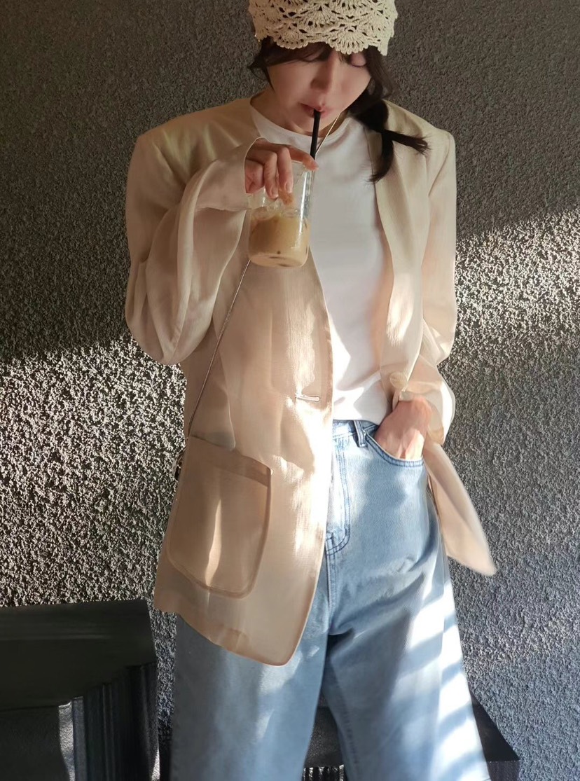 GENTLE B韓國直郵女裝新品休閑人氣25春夏推薦職業熱賣夾克GENTLE B夾克圖色2