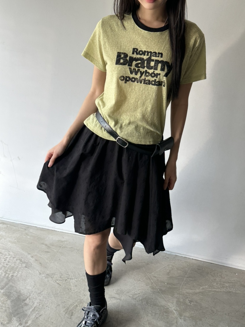I MFACT韓國代購女士新品休閑真品25春夏半身裙中短裙雙層I MFACT半身裙/中短裙
