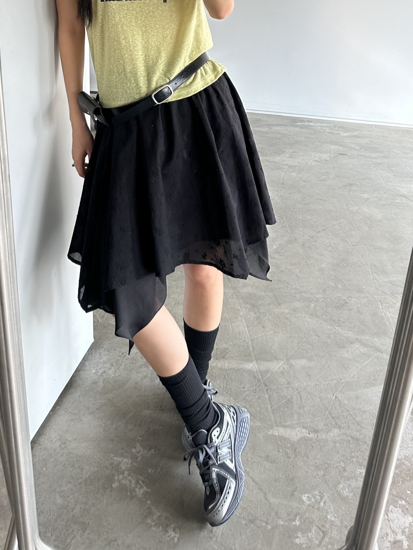 I MFACT韓國代購女士新品休閑真品25春夏半身裙中短裙雙層I MFACT半身裙/中短裙