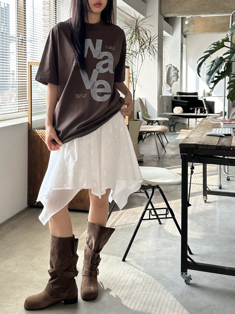 I MFACT韓國代購女士新品休閑真品25春夏半身裙中短裙雙層I MFACT半身裙/中短裙