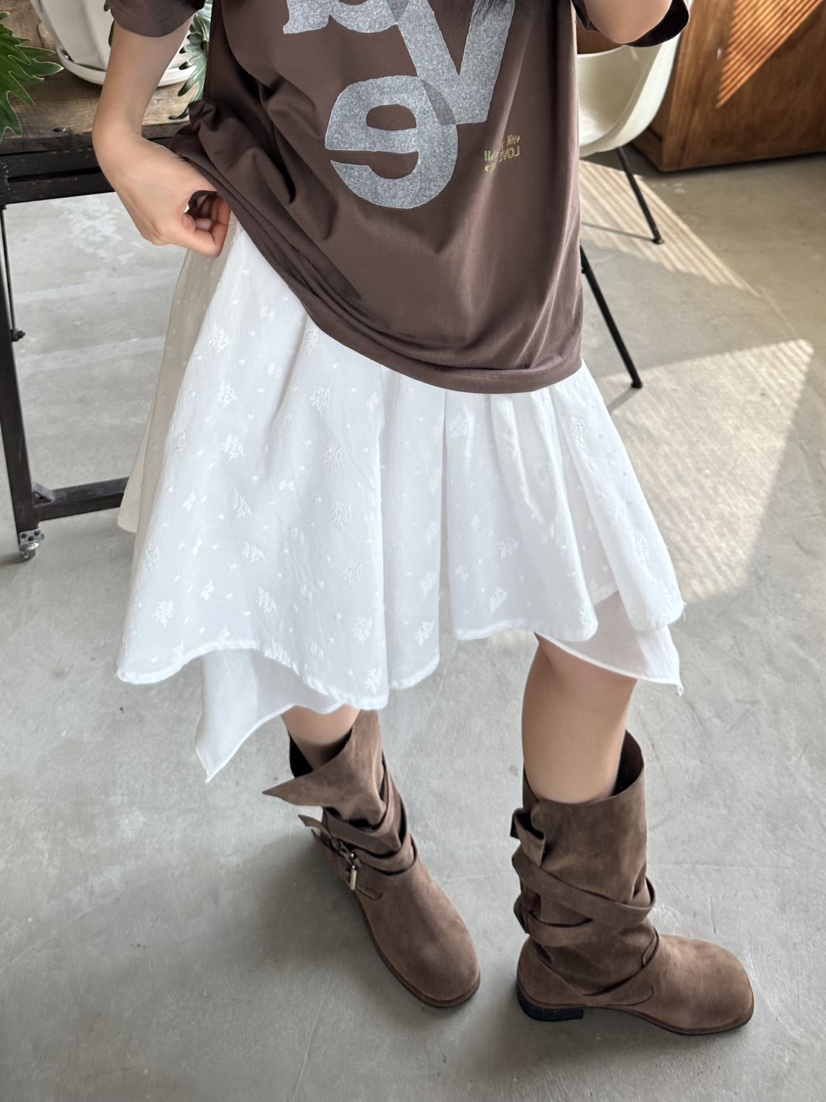 I MFACT韓國代購女士新品休閑真品25春夏半身裙中短裙雙層I MFACT半身裙/中短裙