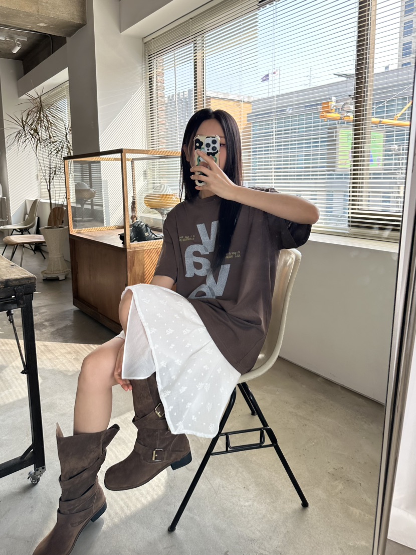 I MFACT韓國代購女士新品休閑真品25春夏半身裙中短裙雙層I MFACT半身裙/中短裙