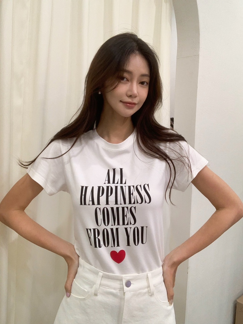 BANI BLUSH韓國代購女裝新款時尚真品25春夏人氣熱賣休閑T恤BANI BLUSHT恤