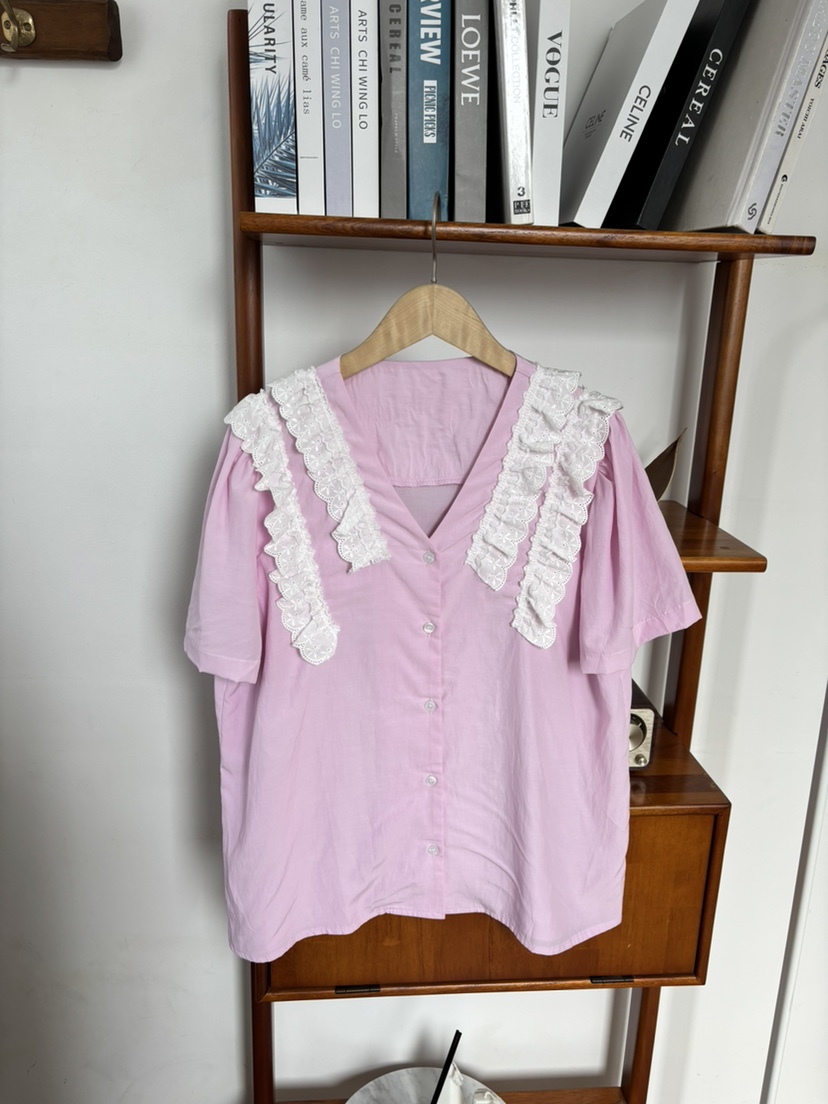 PIN-UP韓國代購女裝新款時尚真品熱賣推薦職業25春夏襯衫蕾絲衫PIN-UP襯衫/蕾絲衫圖色2