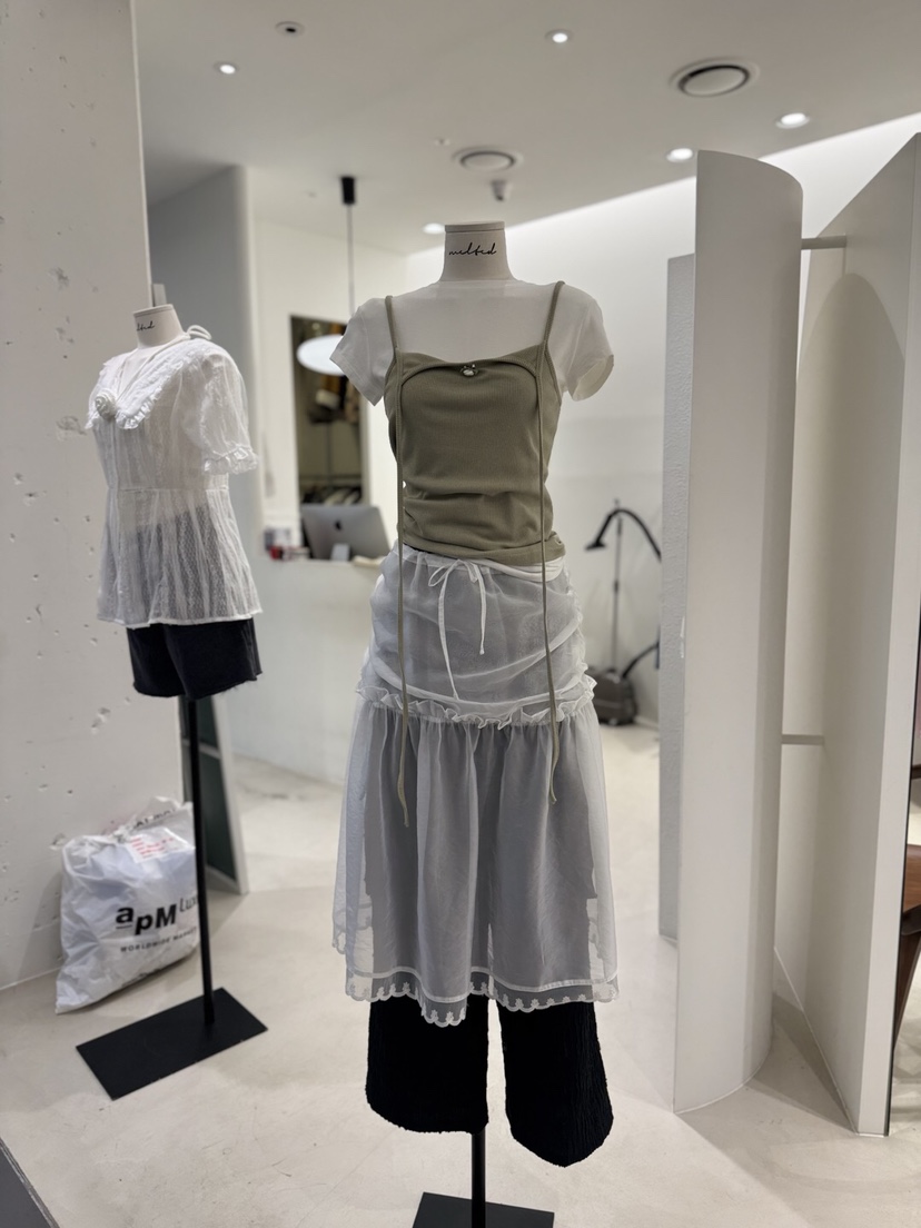 MELTED-P東大門實拍女士新品25春夏熱賣真品休閑推薦長裙透明MELTED-P長裙