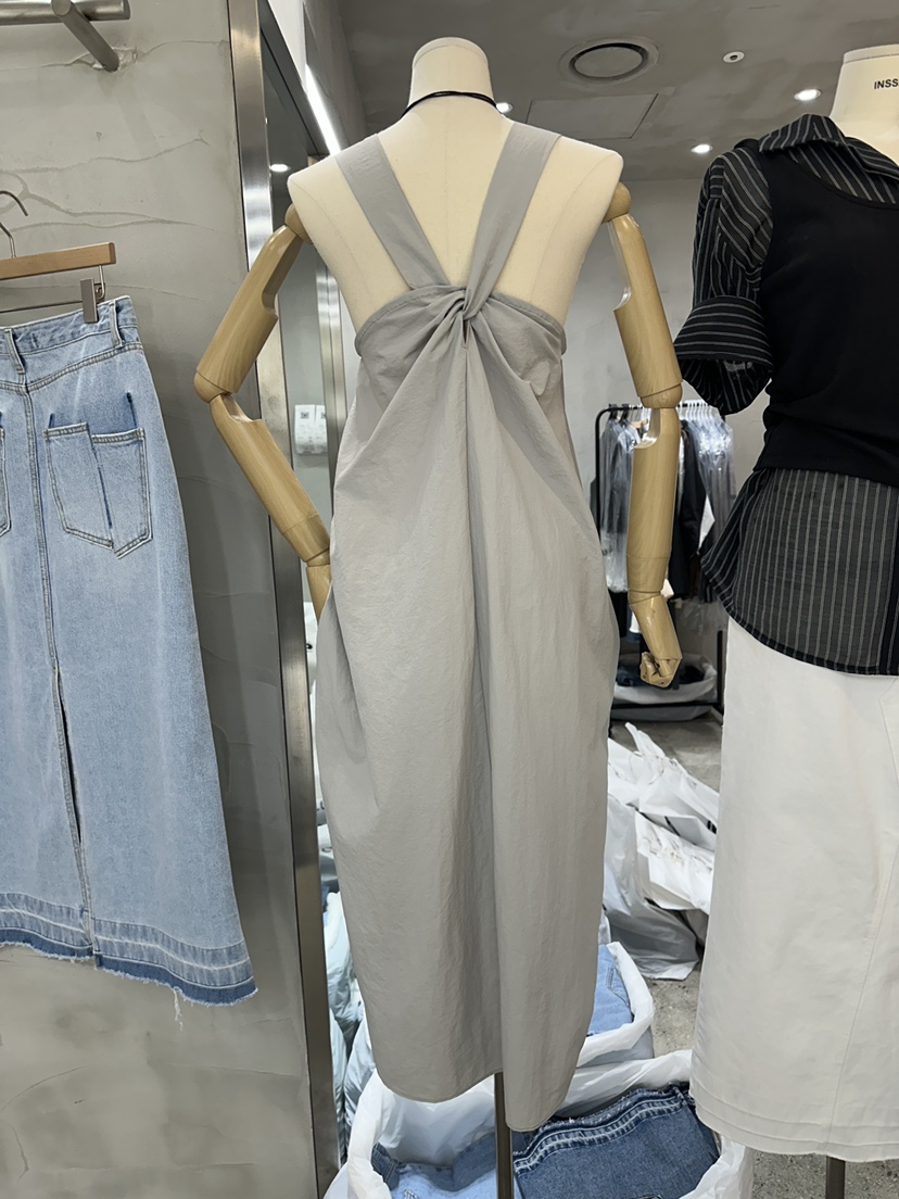 INSSENSE-A東大門代購女士新品推薦職業休閑連衣裙尼龍超長INSSENSE-A連衣裙