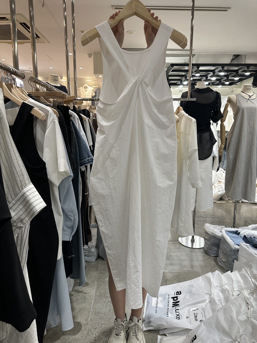 INSSENSE-A東大門代購女士新品推薦職業休閑連衣裙尼龍超長INSSENSE-A連衣裙