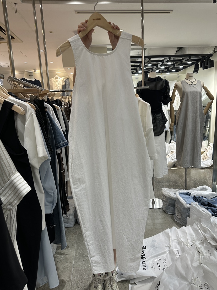 INSSENSE-A東大門代購女士新品推薦職業休閑連衣裙尼龍超長INSSENSE-A連衣裙圖色2