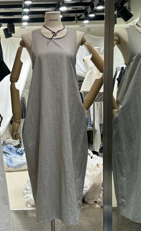 INSSENSE-A東大門代購女士新品推薦職業休閑連衣裙尼龍超長INSSENSE-A連衣裙圖色3