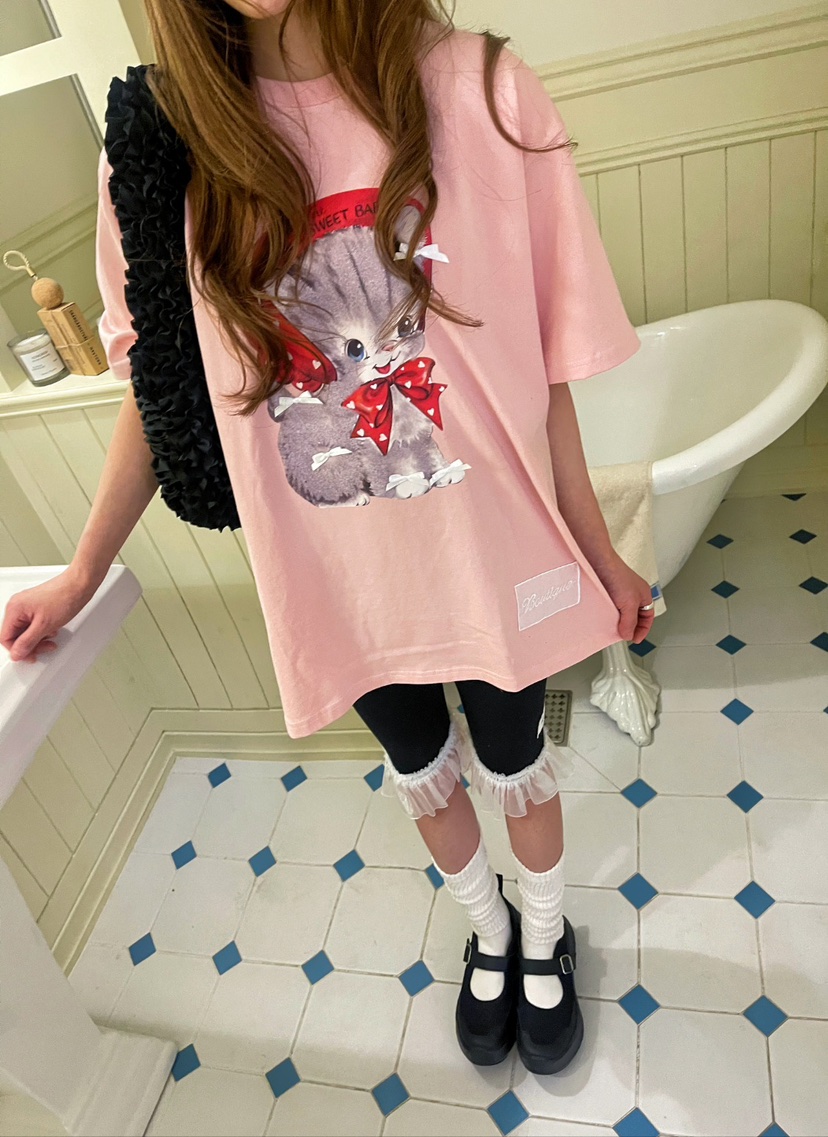BOUTIQUE-L東大門代購女裝新品人氣真品時尚熱賣25春夏T恤BOUTIQUE-LT恤圖色3