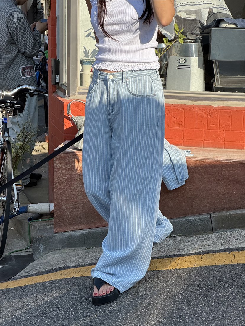 SUNDER MARKET東大門代購女士新品時尚真品熱賣休閑牛仔褲SUNDER MARKET牛仔褲
