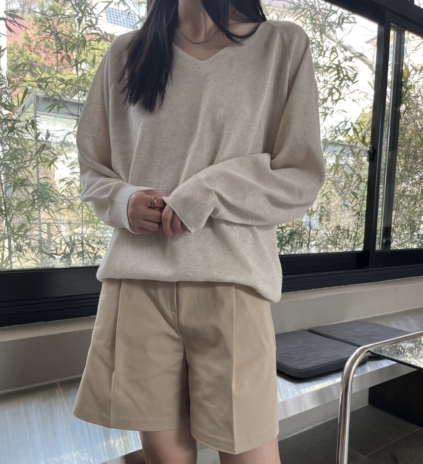 NEAR LEAP-P東大門實拍女士新品真品熱賣人氣25春夏針織衫亞麻NEAR LEAP針織衫