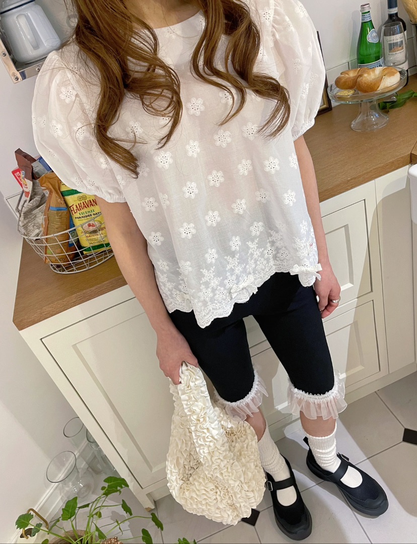 BOUTIQUE-L韓國代購女士新品熱賣休閑真品25春夏襯衫蕾絲衫BOUTIQUE-L襯衫/蕾絲衫
