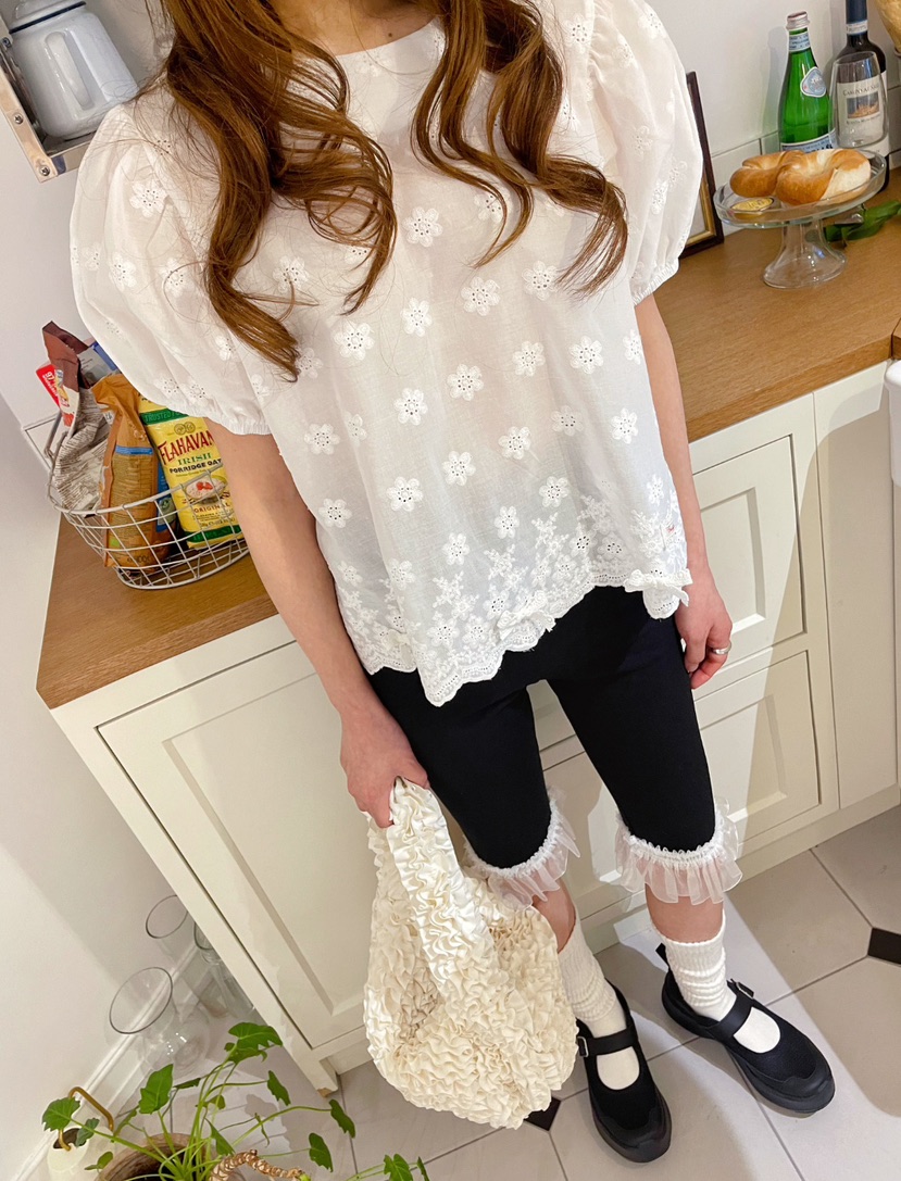 BOUTIQUE-L韓國代購女士新品熱賣休閑真品25春夏襯衫蕾絲衫BOUTIQUE-L襯衫/蕾絲衫