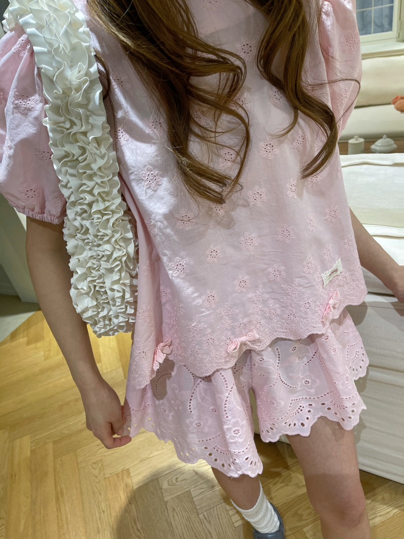 BOUTIQUE-L韓國代購女士新品熱賣休閑真品25春夏襯衫蕾絲衫BOUTIQUE-L襯衫/蕾絲衫