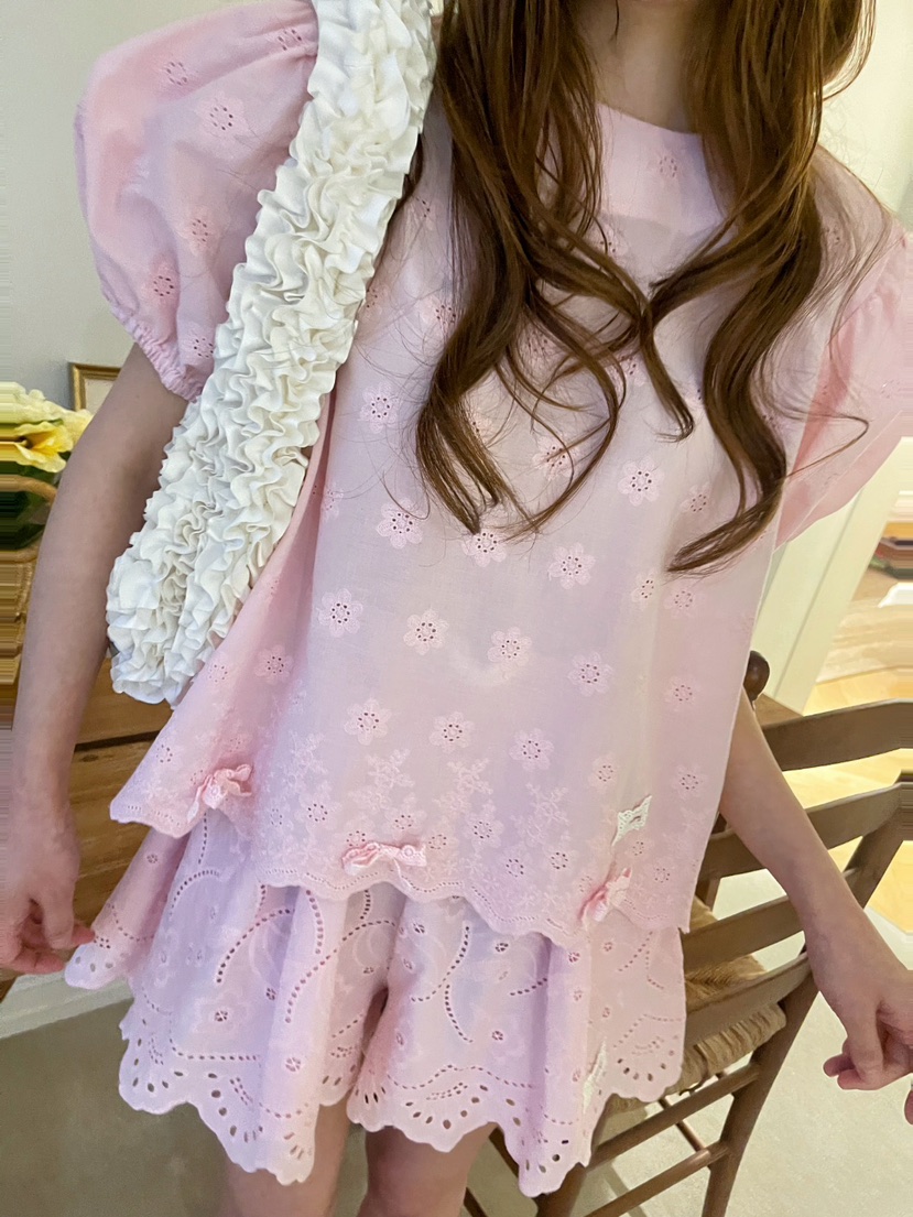 BOUTIQUE-L韓國代購女士新品熱賣休閑真品25春夏襯衫蕾絲衫BOUTIQUE-L襯衫/蕾絲衫