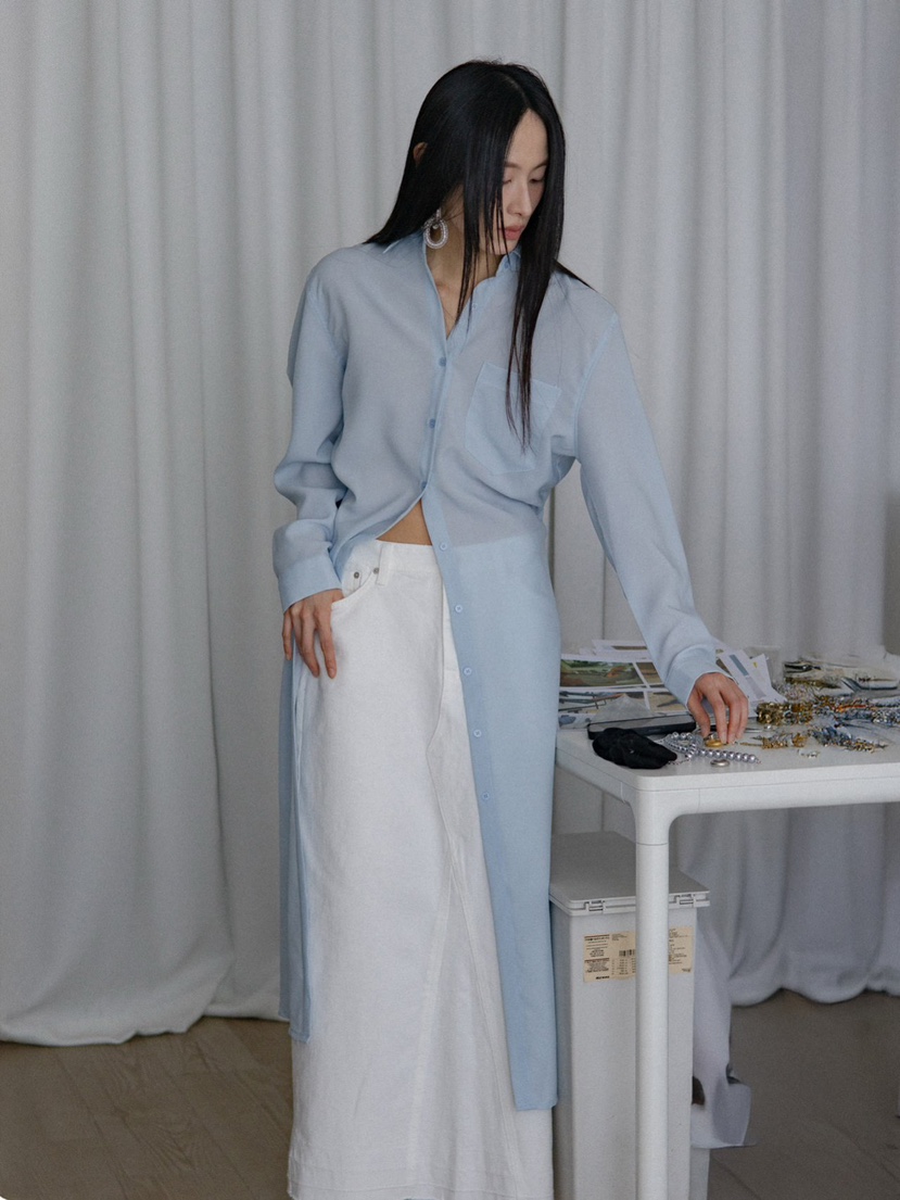 INSSENSE-A韓國直郵女裝新款真品25春夏推薦人氣連衣裙長款INSSENSE-A連衣裙