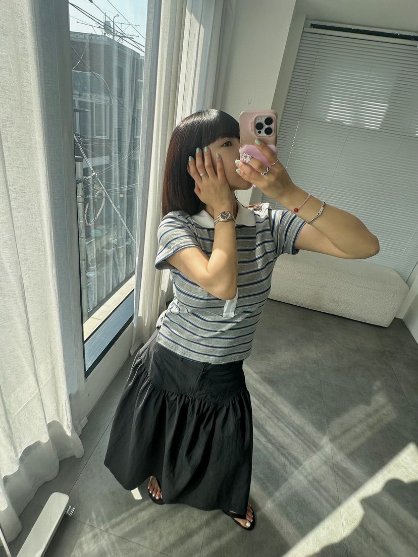 BYRING韓國直郵女裝新款推薦熱賣職業真品休閑時尚25春夏長裙BYRING長裙