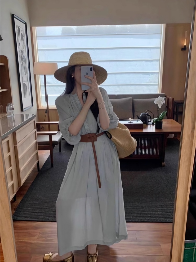 STRAWBERRY東大門代購女士新款真品休閑職業人氣連衣裙含腰帶STRAWBERRY連衣裙