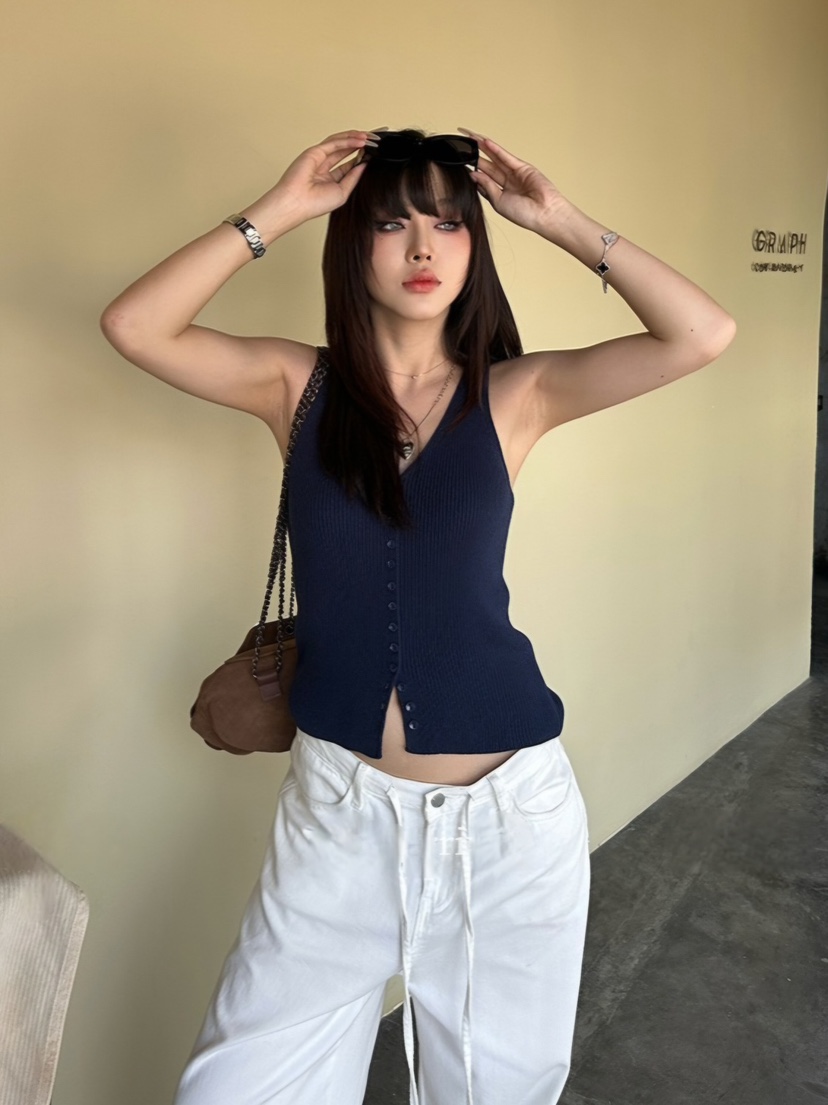 STRAWBERRY東大門代購女士新品休閑時尚真品25春夏推薦馬甲STRAWBERRY馬甲