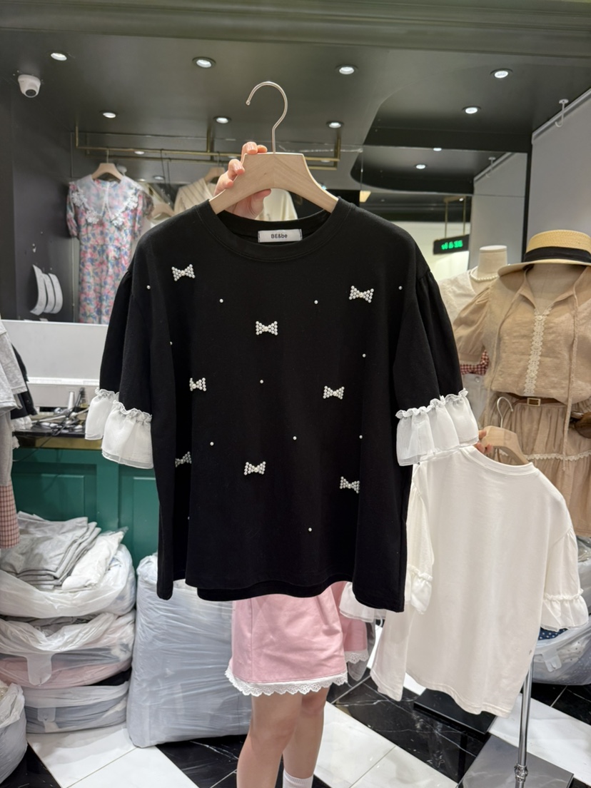 BE&amp;BE韓國代購女士新款熱賣真品時尚人氣推薦25春夏T恤BE&beT恤圖色4