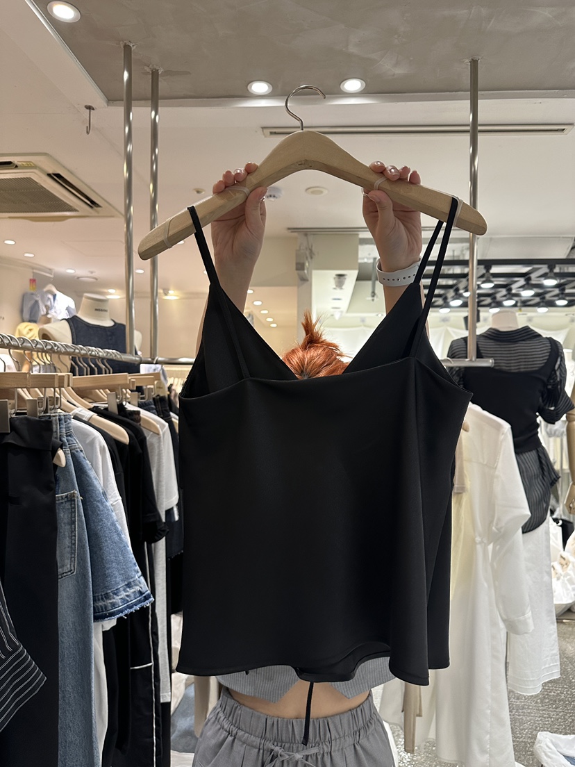 INSSENSE-A東大門直郵女士新品職業真品吊帶背心雙面緊身緞面INSSENSE-A吊帶/背心