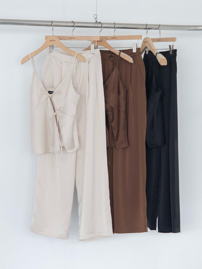 INSSENSE-A東大門直郵女士新品職業真品吊帶背心雙面緊身緞面INSSENSE-A吊帶/背心