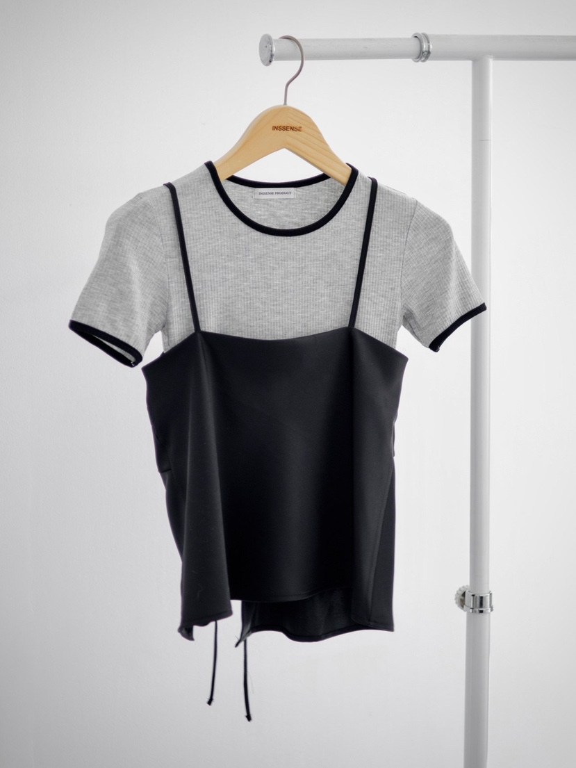 INSSENSE-A東大門直郵女士新品職業真品吊帶背心雙面緊身緞面INSSENSE-A吊帶/背心