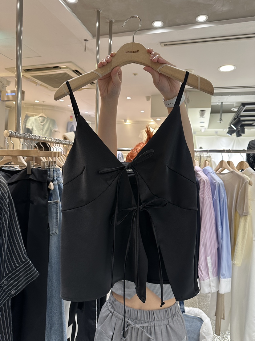 INSSENSE-A東大門直郵女士新品職業真品吊帶背心雙面緊身緞面INSSENSE-A吊帶/背心