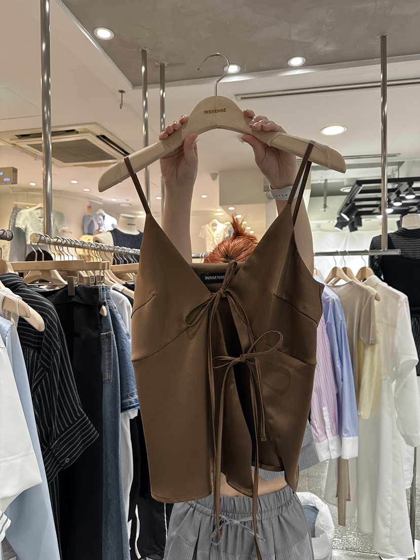 INSSENSE-A東大門直郵女士新品職業真品吊帶背心雙面緊身緞面INSSENSE-A吊帶/背心圖色2