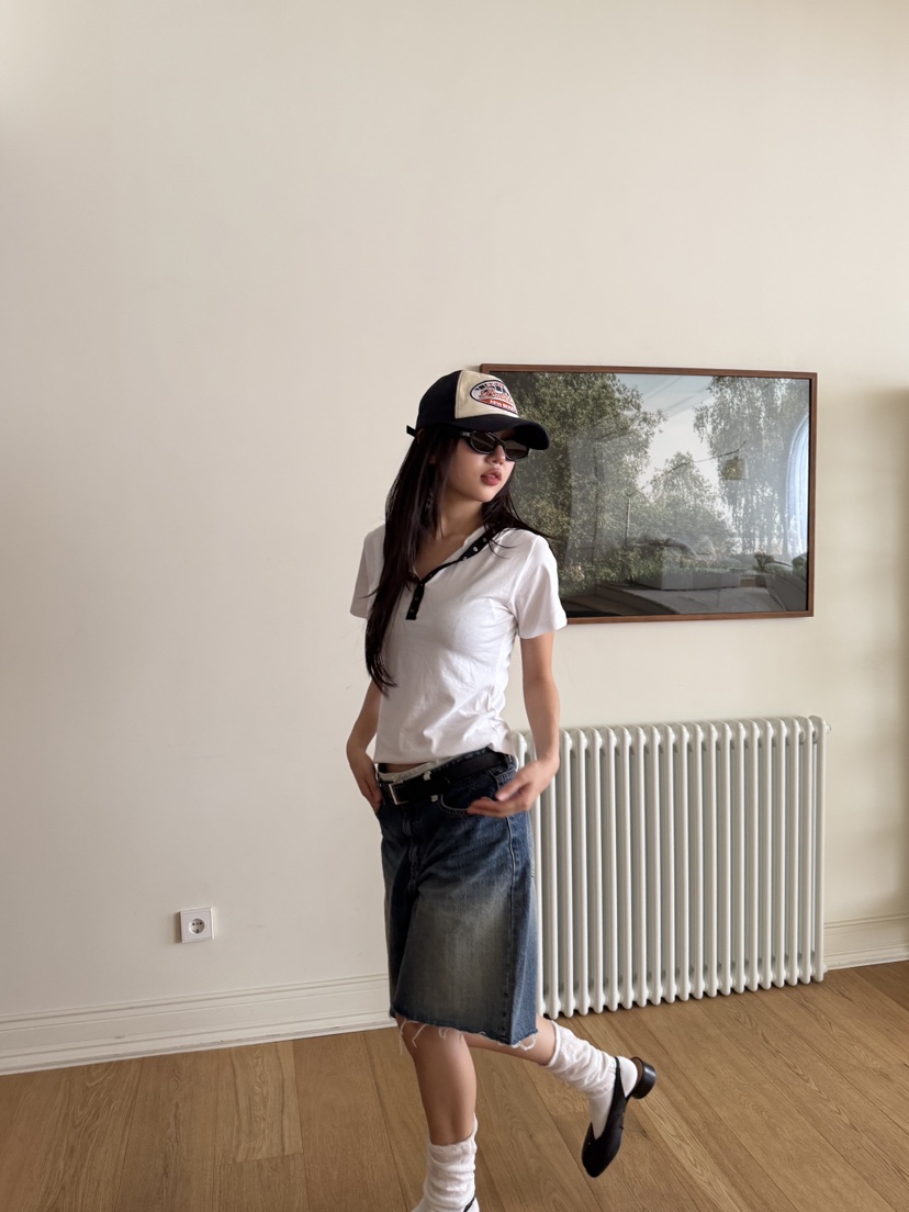SUNDER MARKET韓國代購女士新款推薦25春夏時尚真品T恤連帽衫SUNDER MARKETT恤
