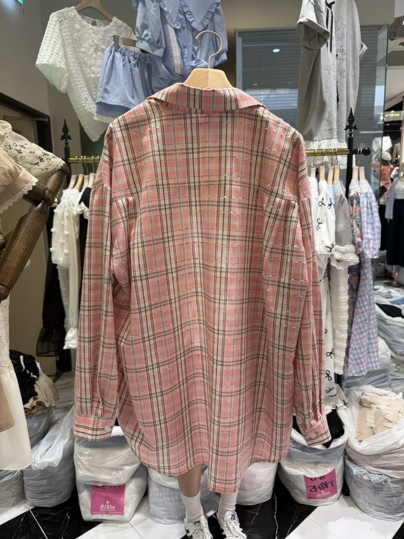 BE&BE東大門實拍女裝新款25春夏職業真品休閑襯衫蕾絲衫BE&be襯衫/蕾絲衫